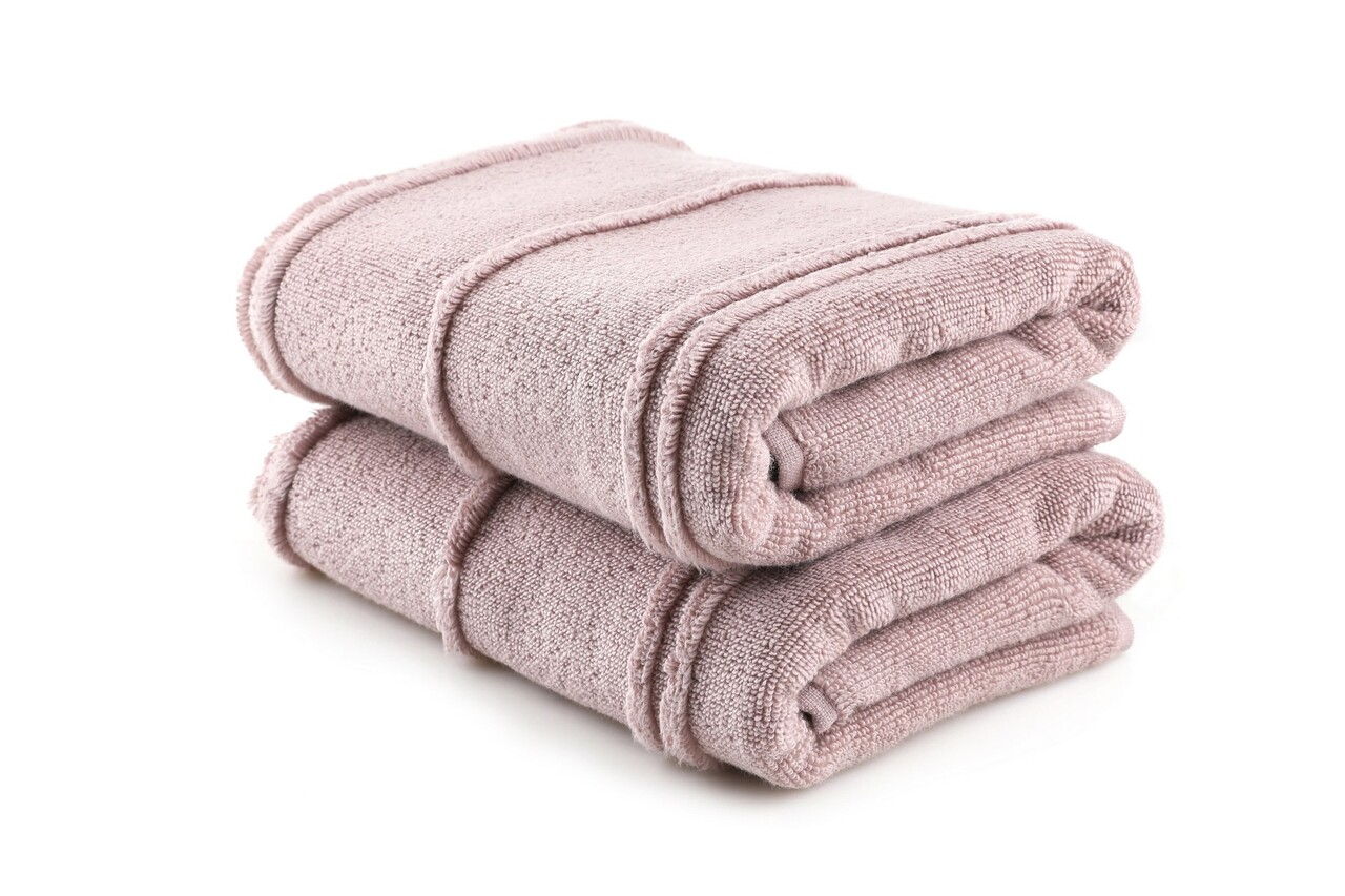 Set prosoape de baie, L'essentiel Maison, Arden, Lila - imagine 4